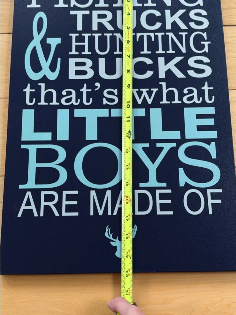 ‘What Little Boys Are Made Of' Wooden Wall Sign